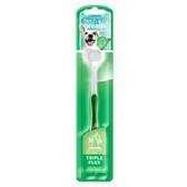 1ea Tropiclean Fresh Breath Triple Flex Toothbrush For Large Dogs - Hygiene